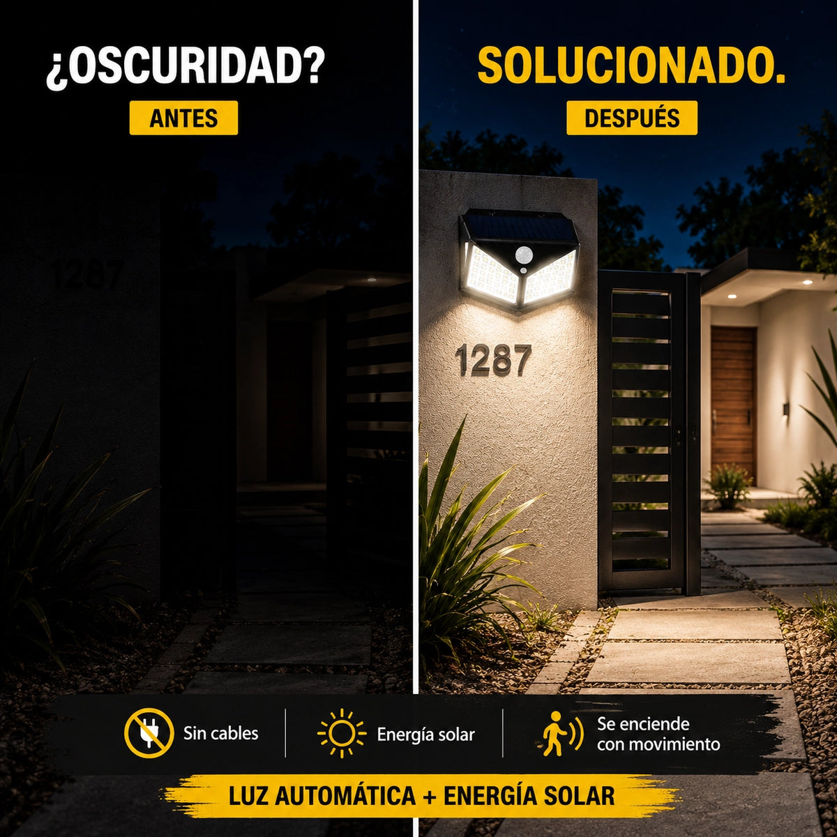SOLVIA™ | Reflector Solar 100 LED | Iluminá sin cables
