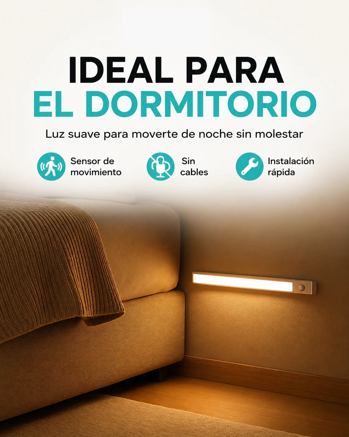 OmniLight™ | Barra LED Adhesiva Recargable | Luz Donde Quieras sin Cables