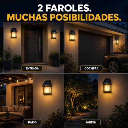 Luminor™ | Faroles Solares con Sensor | Tu entrada siempre iluminada
