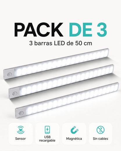 OmniLight™ | Barra LED Adhesiva Recargable | Luz Donde Quieras sin Cables