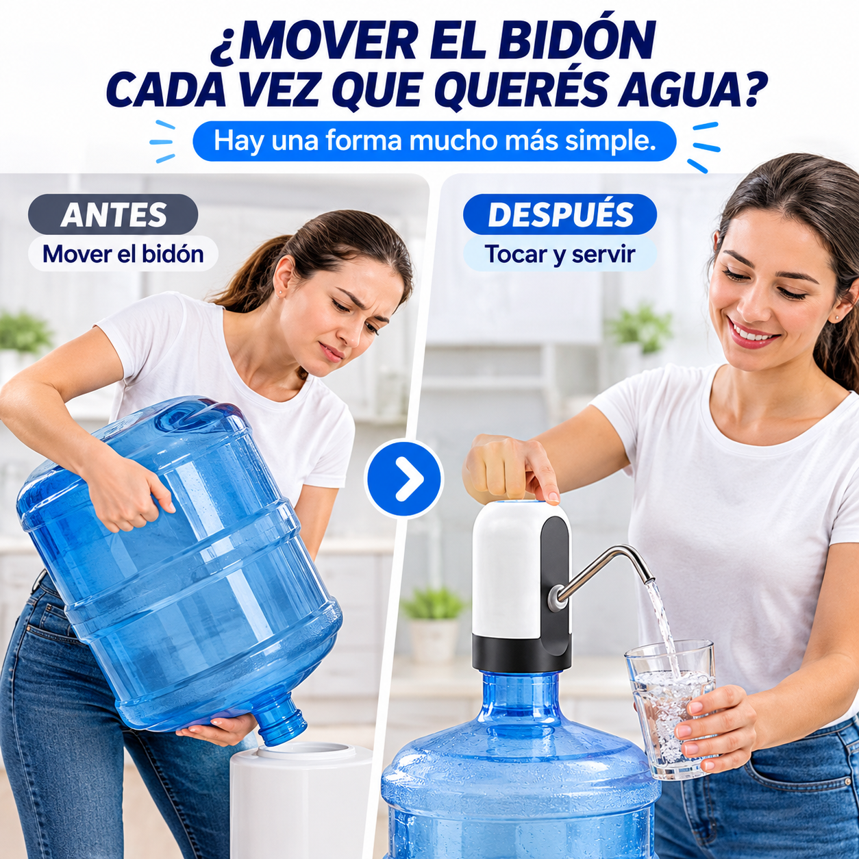 AquaGo™ | Servite agua sin levantar el bidón