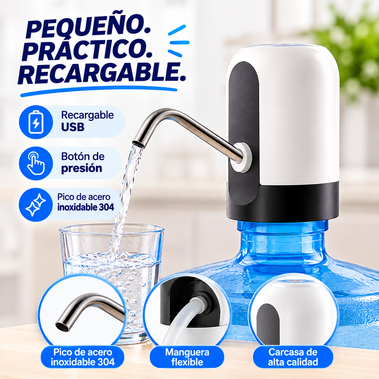 AquaGo™ | Servite agua sin levantar el bidón