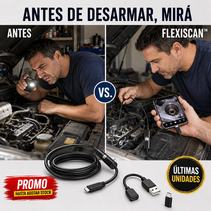 FlexiScan™ | Cámara de Inspección Ultra HD 1 Metro | Adiós a las Zonas Ciegas
