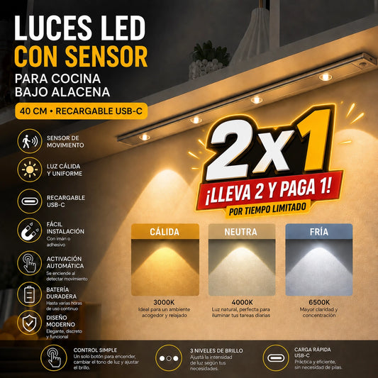 NovaLux™ | Luces LED Sensor de Movimiento | Ilumina sin Cables ni Agujeros