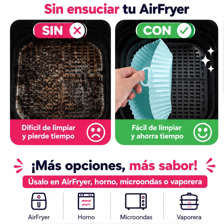PureChef™ | Molde de Silicona Premium | Adiós a Limpiar la Freidora