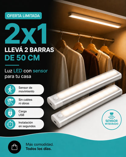 OmniLight™ | Barra LED Adhesiva Recargable | Luz Donde Quieras sin Cables