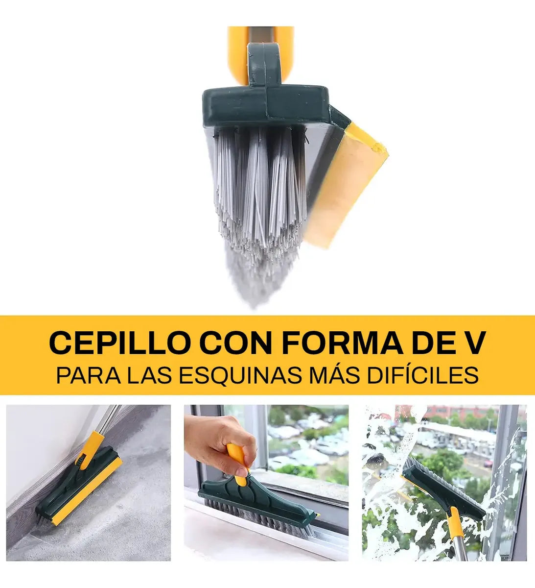 CleanMax™ | Cepillo Limpiador 2 en 1 | Adiós a la Mugre Difícil