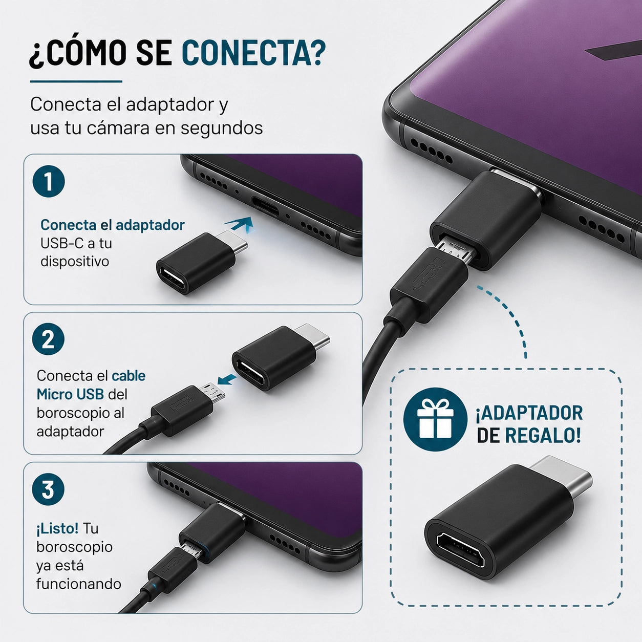 FlexiScan™ | Cámara de Inspección Ultra HD 1 Metro | Adiós a las Zonas Ciegas